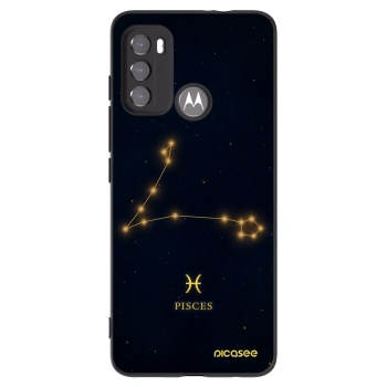 Picasee silikonový černý obal pro Motorola Moto G60 - PISCES