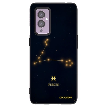 Picasee silikonový černý obal pro OnePlus 9 - PISCES