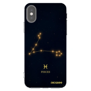 Picasee silikonový průhledný obal pro Apple iPhone X/XS - PISCES