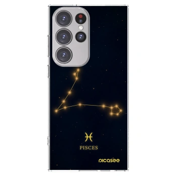 Picasee silikonový průhledný obal pro Samsung Galaxy S23 Ultra 5G - PISCES