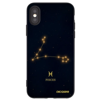 Picasee silikonový černý obal pro Apple iPhone X/XS - PISCES