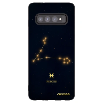 Picasee silikonový černý obal pro Samsung Galaxy S10 G973 - PISCES