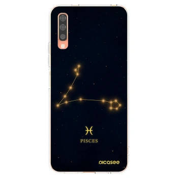 Picasee silikonový průhledný obal pro Samsung Galaxy A70 A705F - PISCES