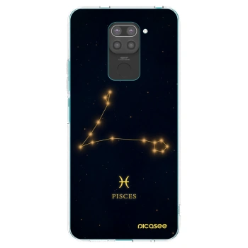 Picasee silikonový černý obal pro Xiaomi Redmi Note 9 - PISCES