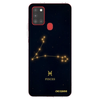 Picasee silikonový průhledný obal pro Samsung Galaxy A21s - PISCES