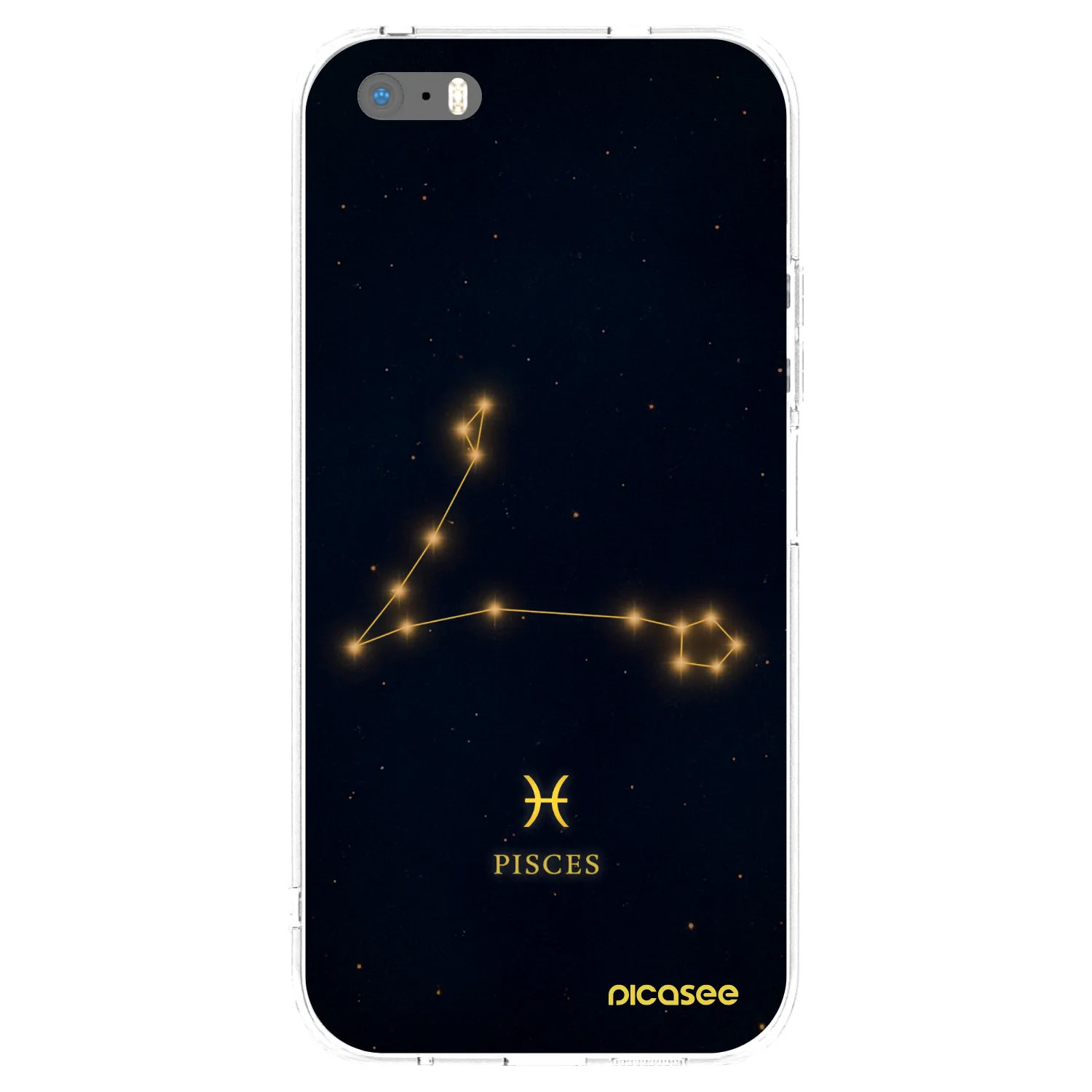 Picasee silikonový průhledný obal pro Apple iPhone 5/5S/SE - PISCES
