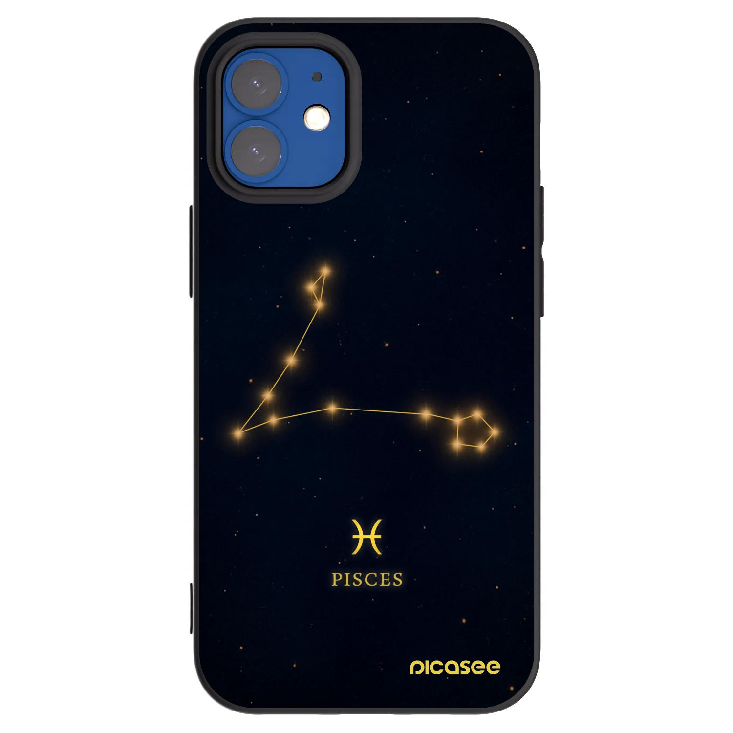 Picasee silikonový černý obal pro Apple iPhone 12 mini - PISCES
