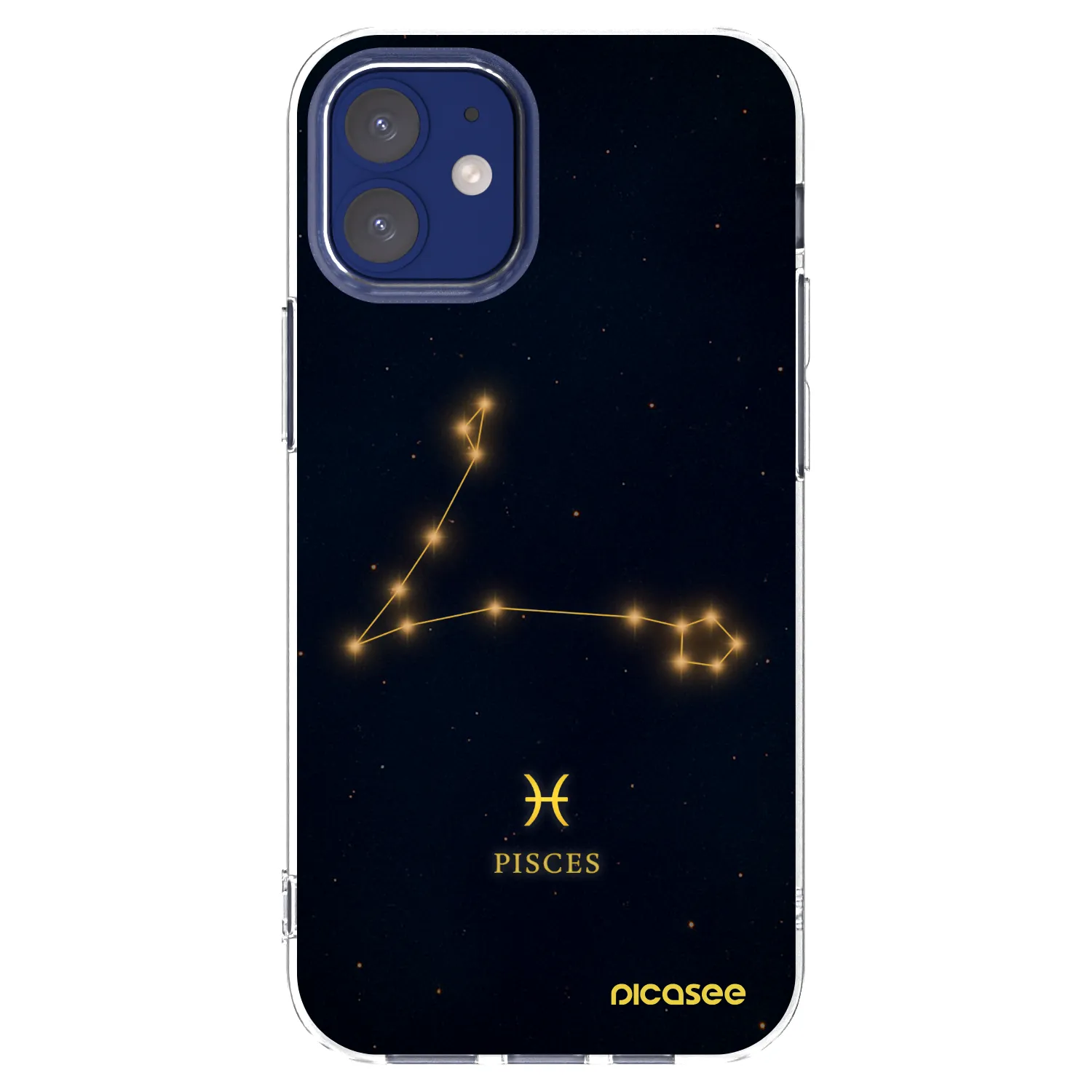 Picasee silikonový průhledný obal pro Apple iPhone 12 mini - PISCES