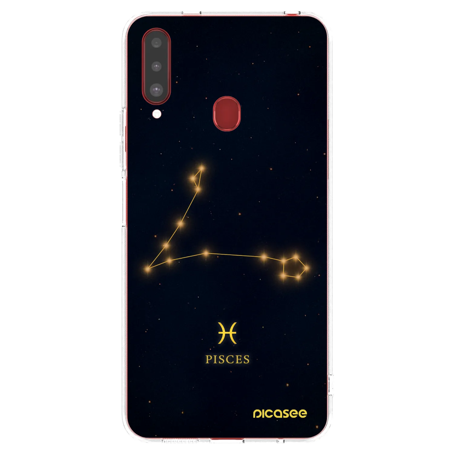 Picasee silikonový průhledný obal pro Samsung Galaxy A20s - PISCES