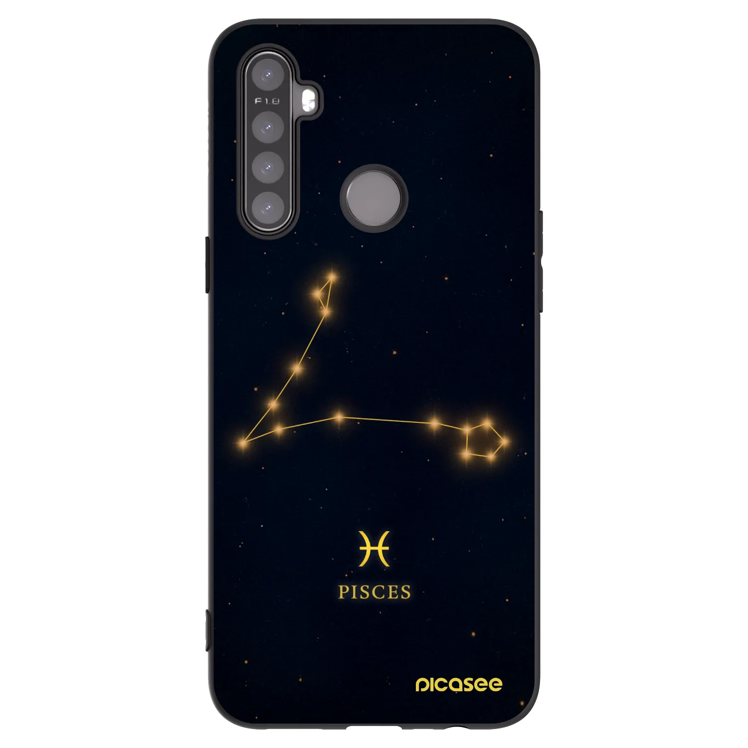 Picasee silikonový černý obal pro Realme 5 - PISCES