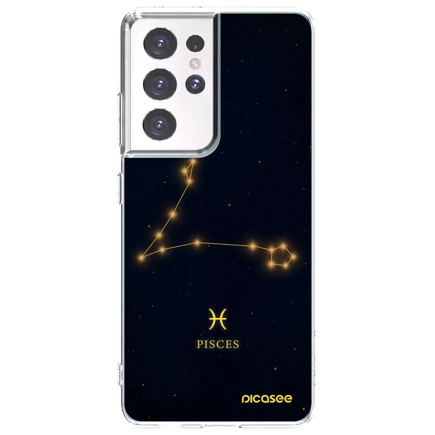 Picasee silikonový průhledný obal pro Samsung Galaxy S21 Ultra 5G G998B - PISCES