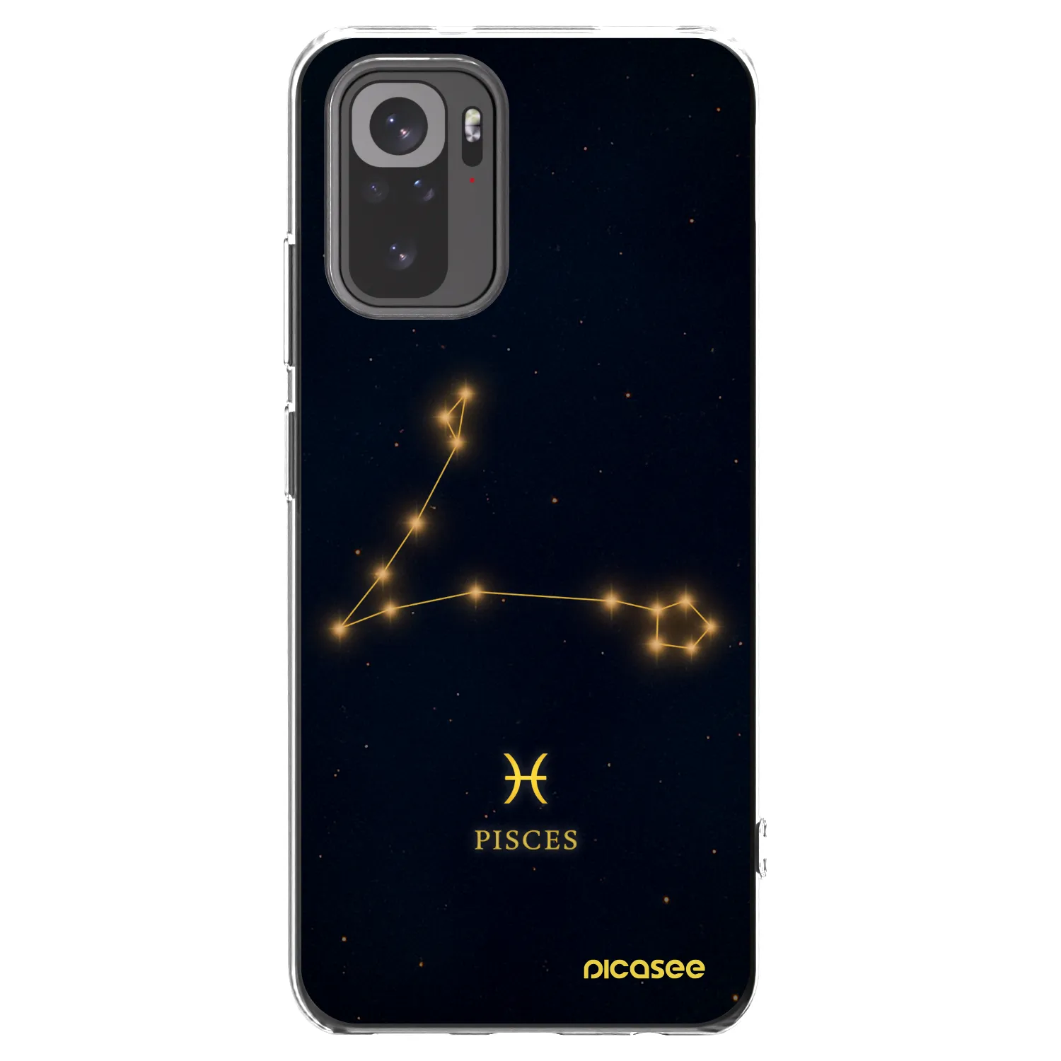 Picasee silikonový průhledný obal pro Xiaomi Redmi Note 10 - PISCES