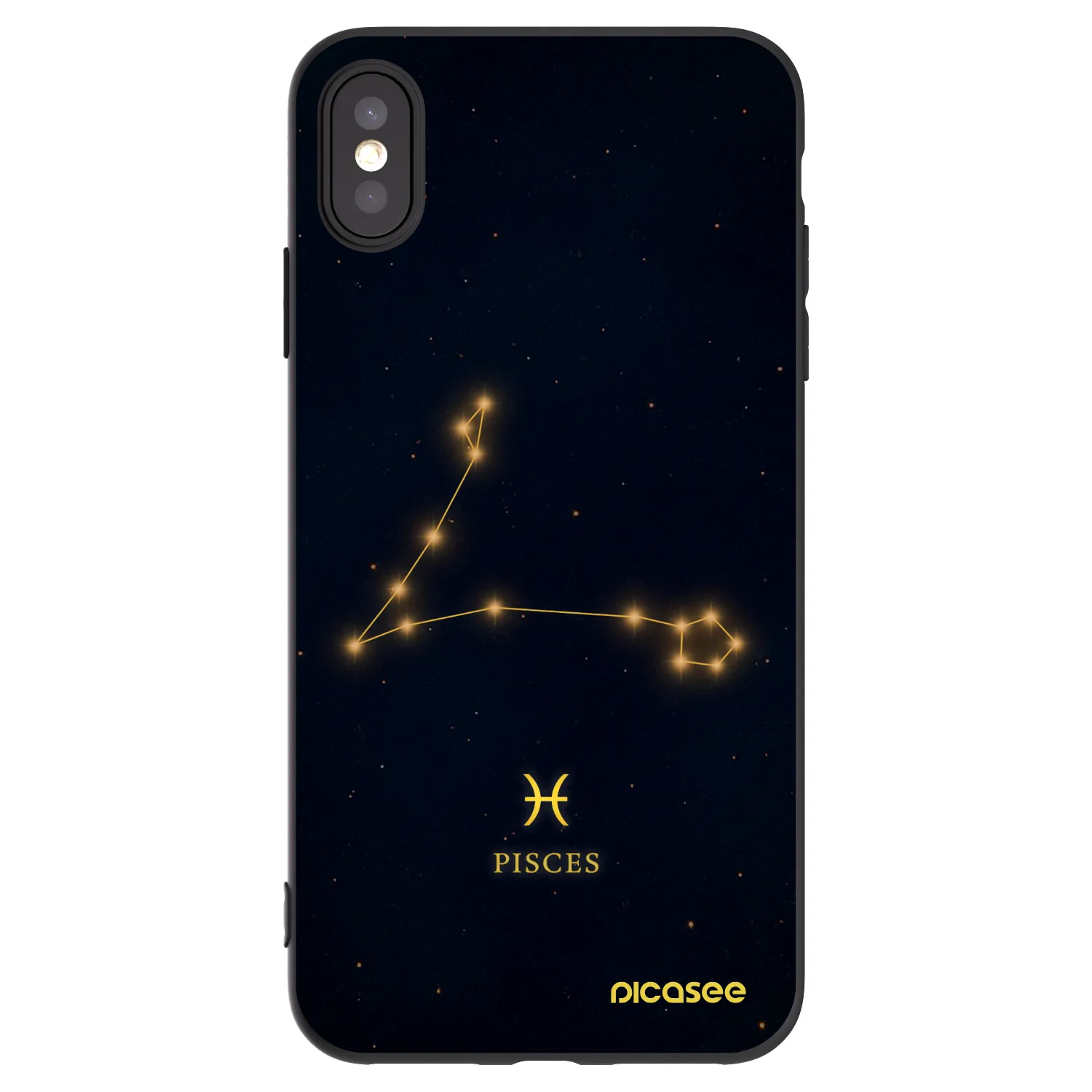 Picasee silikonový černý obal pro Apple iPhone XS Max - PISCES
