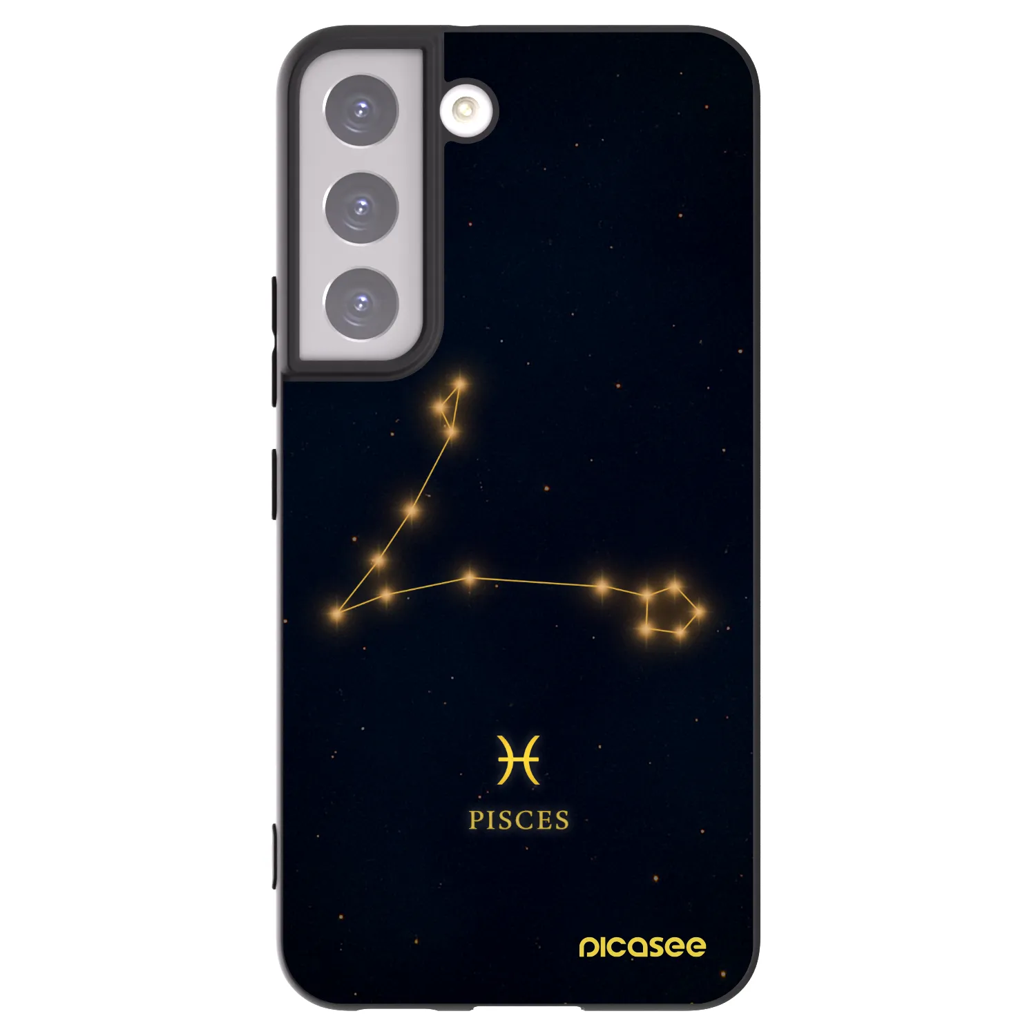Picasee silikonový černý obal pro Samsung Galaxy S22 5G - PISCES