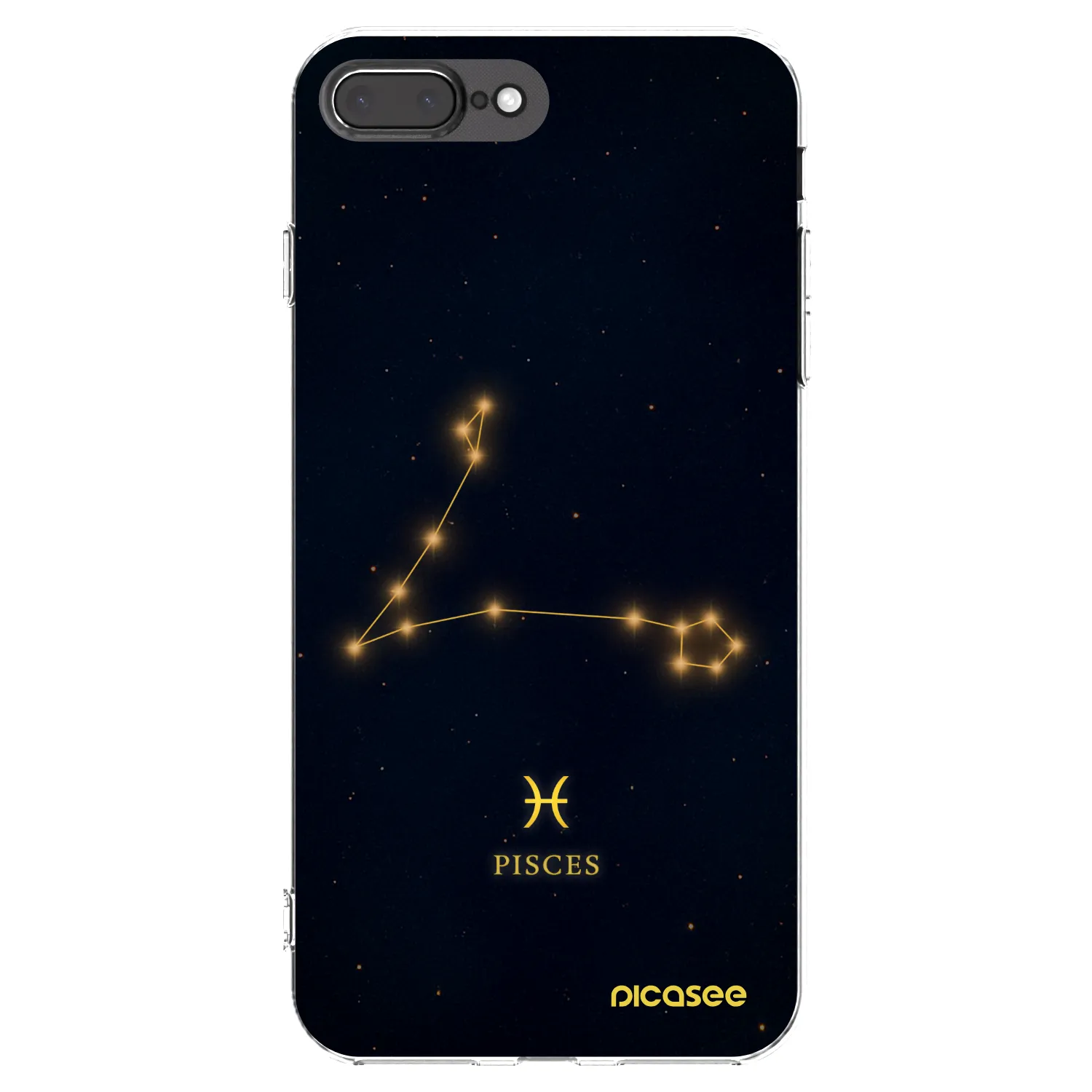 Picasee silikonový průhledný obal pro Apple iPhone 7 Plus - PISCES