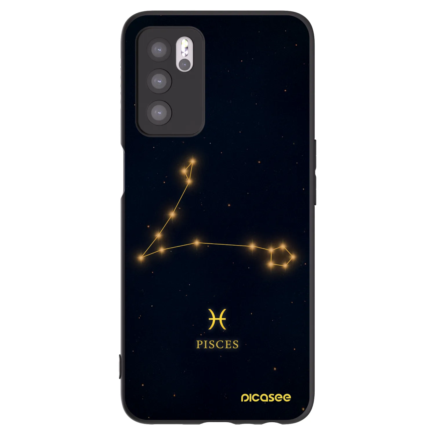 Picasee silikonový černý obal pro OPPO A16s - PISCES