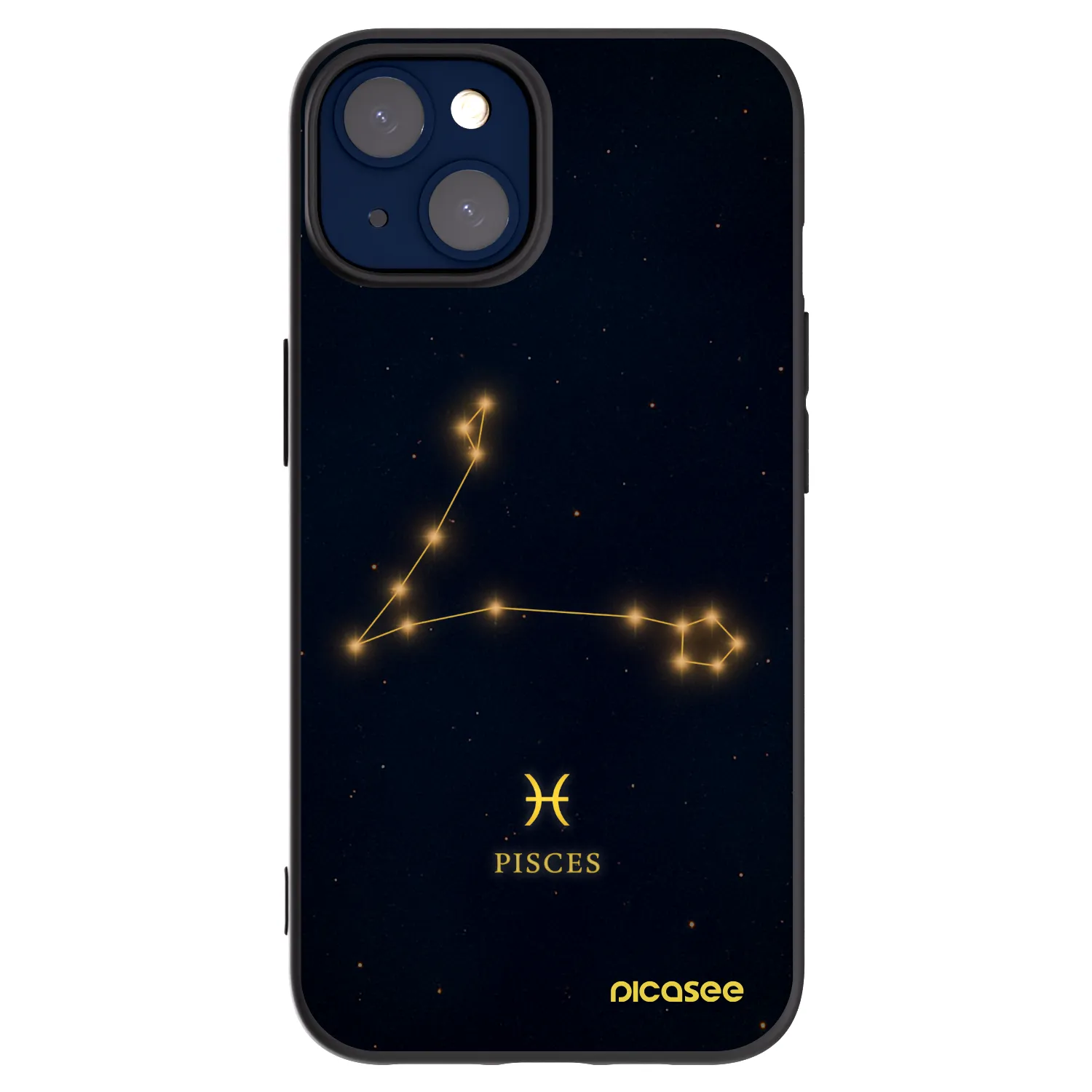 Picasee silikonový černý obal pro Apple iPhone 14 - PISCES