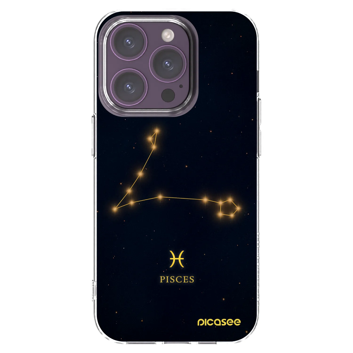 Picasee silikonový průhledný obal pro Apple iPhone 14 Pro - PISCES