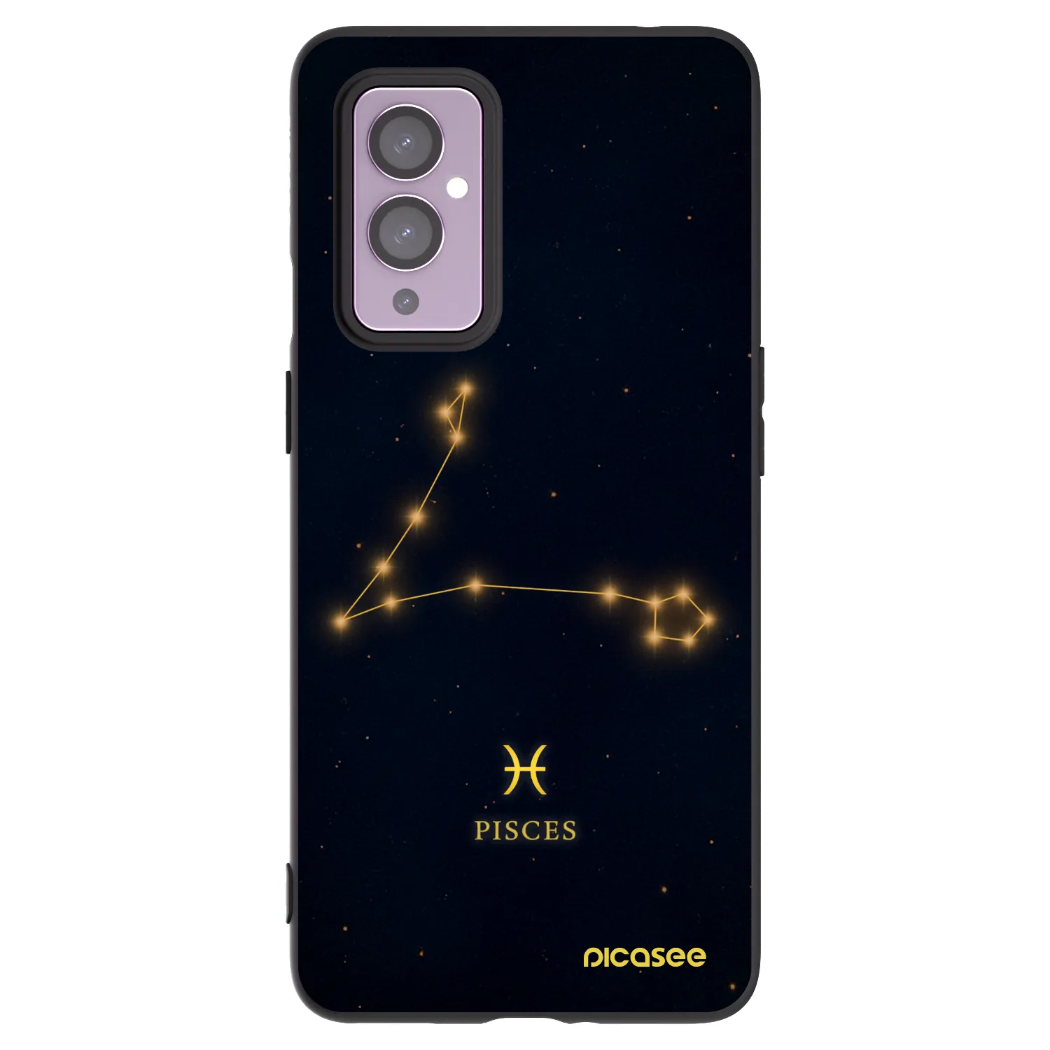 Picasee silikonový černý obal pro OnePlus 9 - PISCES