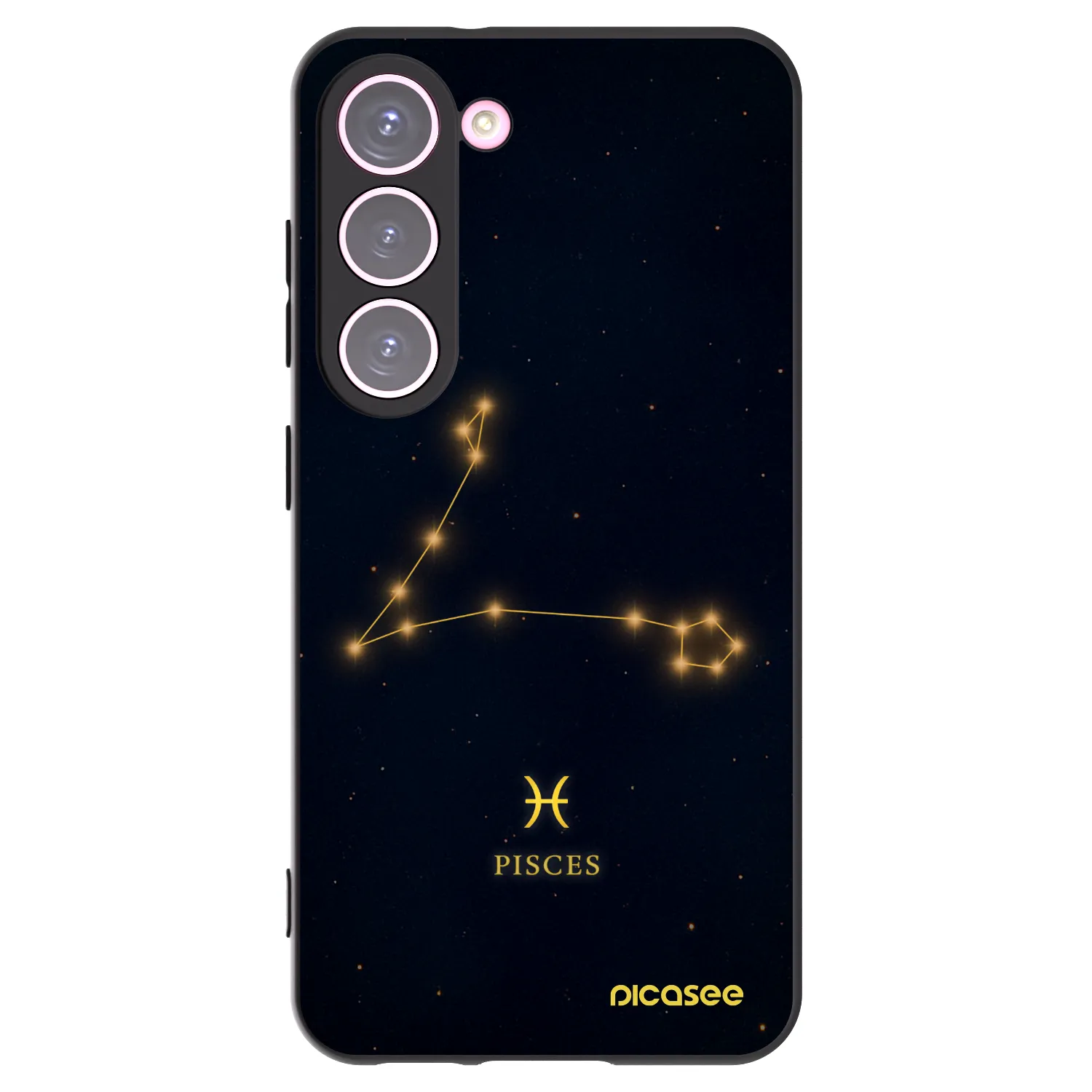 Picasee silikonový černý obal pro Samsung Galaxy S23 5G - PISCES