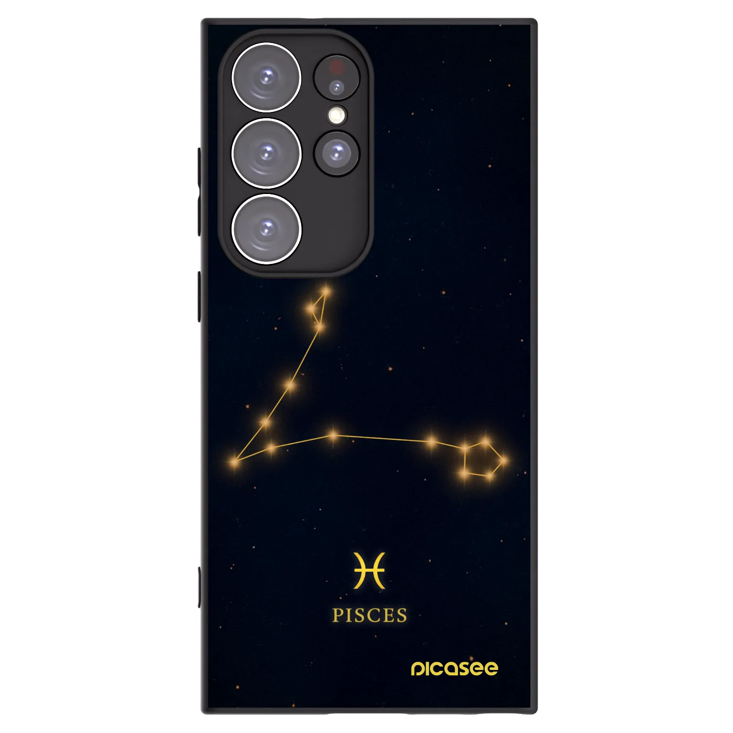 Picasee silikonový černý obal pro Samsung Galaxy S23 Ultra 5G - PISCES