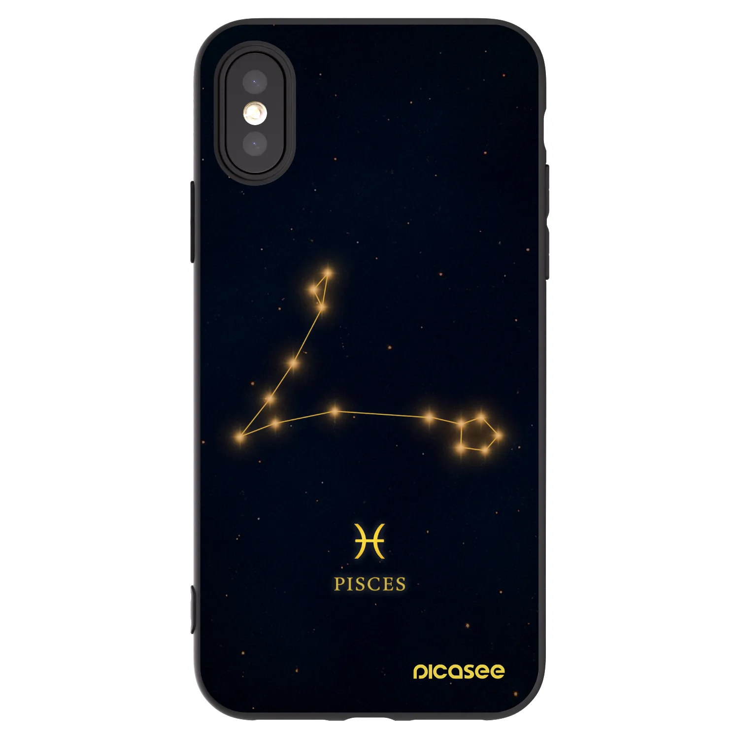 Picasee silikonový černý obal pro Apple iPhone X/XS - PISCES