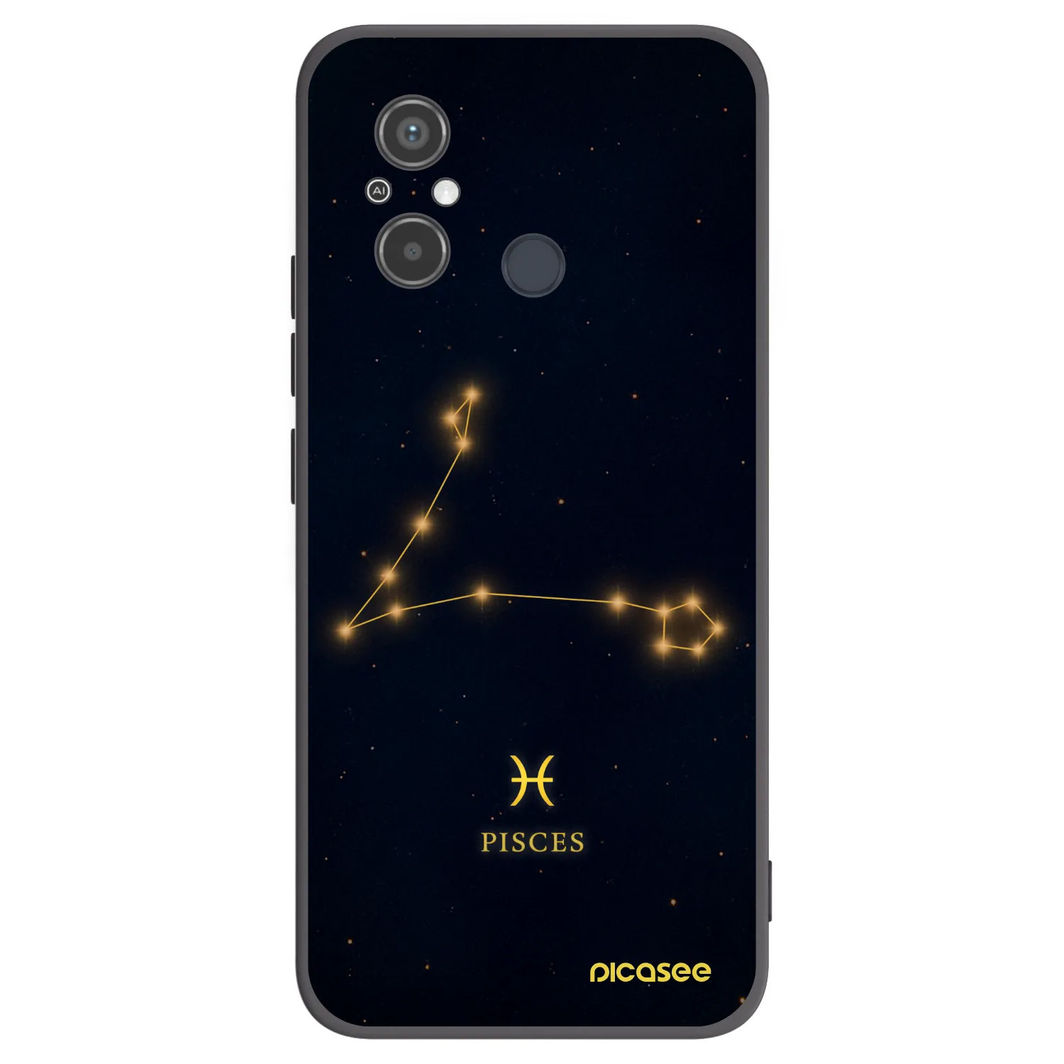 Picasee silikonový černý obal pro Xiaomi Redmi 12C - PISCES