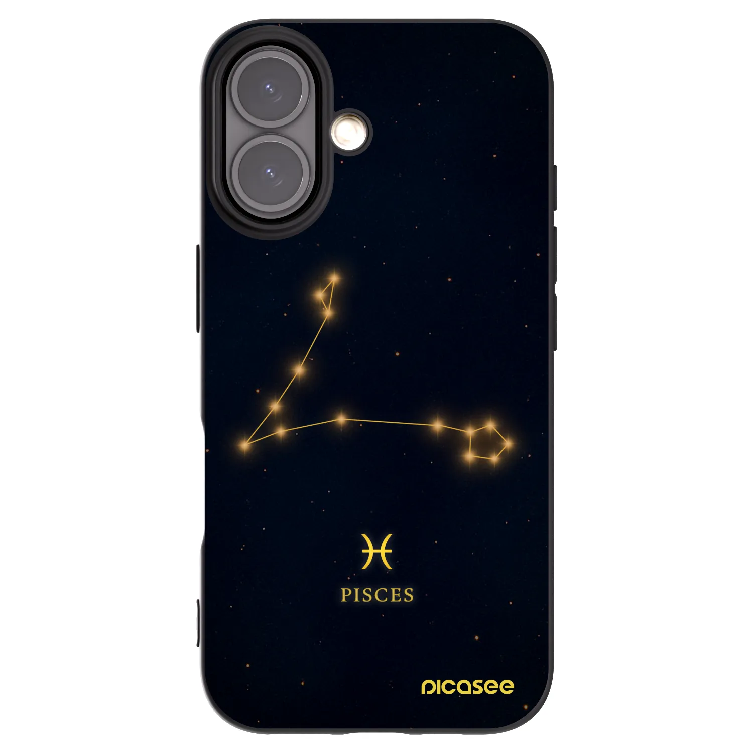 Picasee silikonový černý obal pro Apple iPhone 16 - PISCES