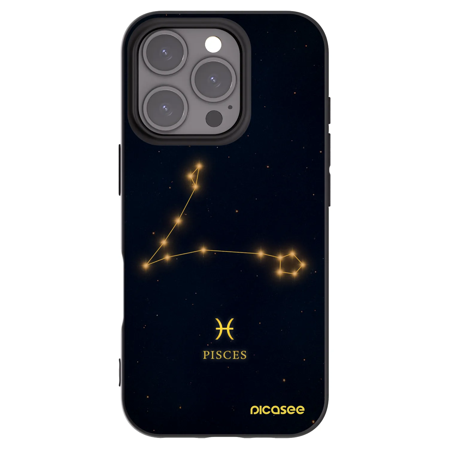 Picasee silikonový černý obal pro Apple iPhone 16 Pro - PISCES