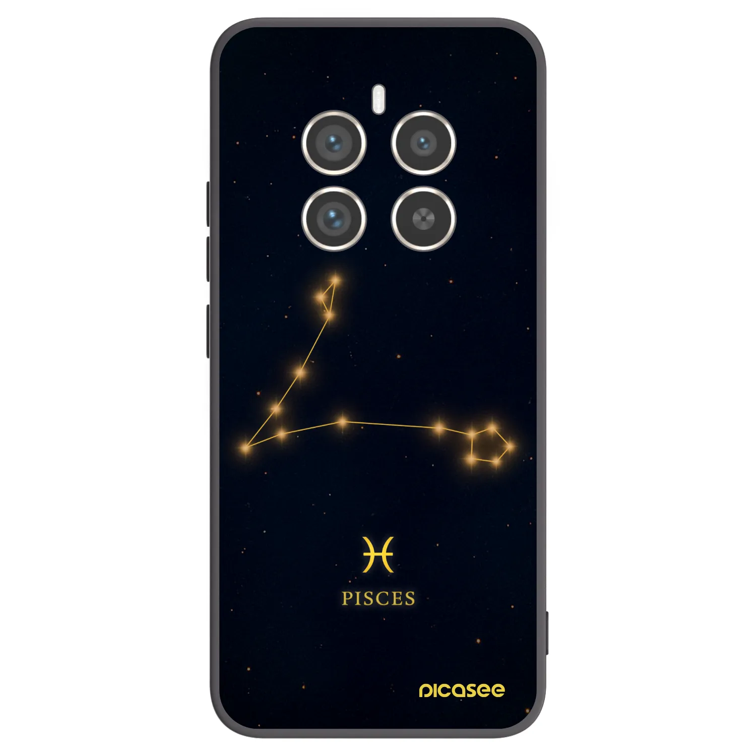 Picasee silikonový černý obal pro Realme 12 Pro 5G - PISCES