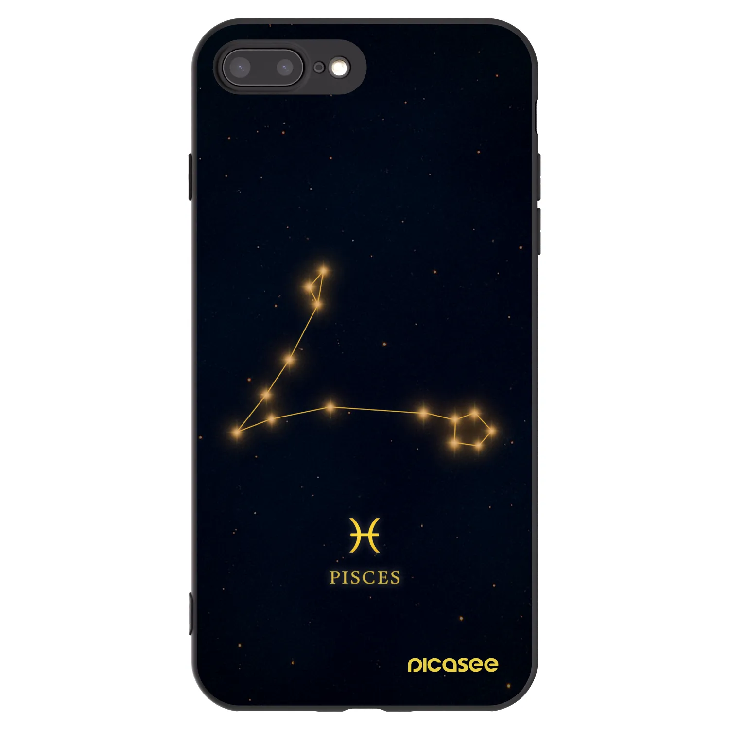 Picasee silikonový černý obal pro Apple iPhone 8 Plus - PISCES