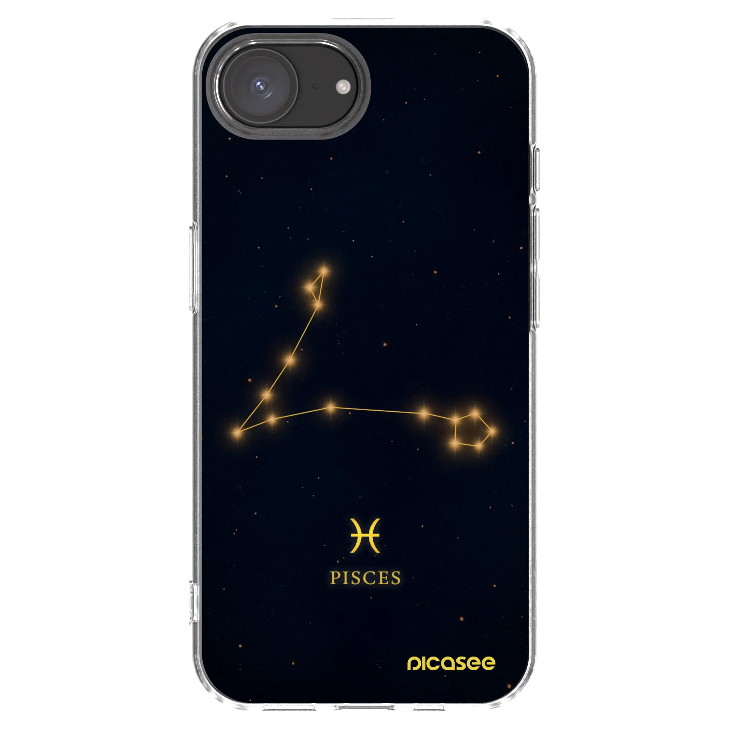 Picasee silikonový průhledný obal pro Apple iPhone 16e - PISCES