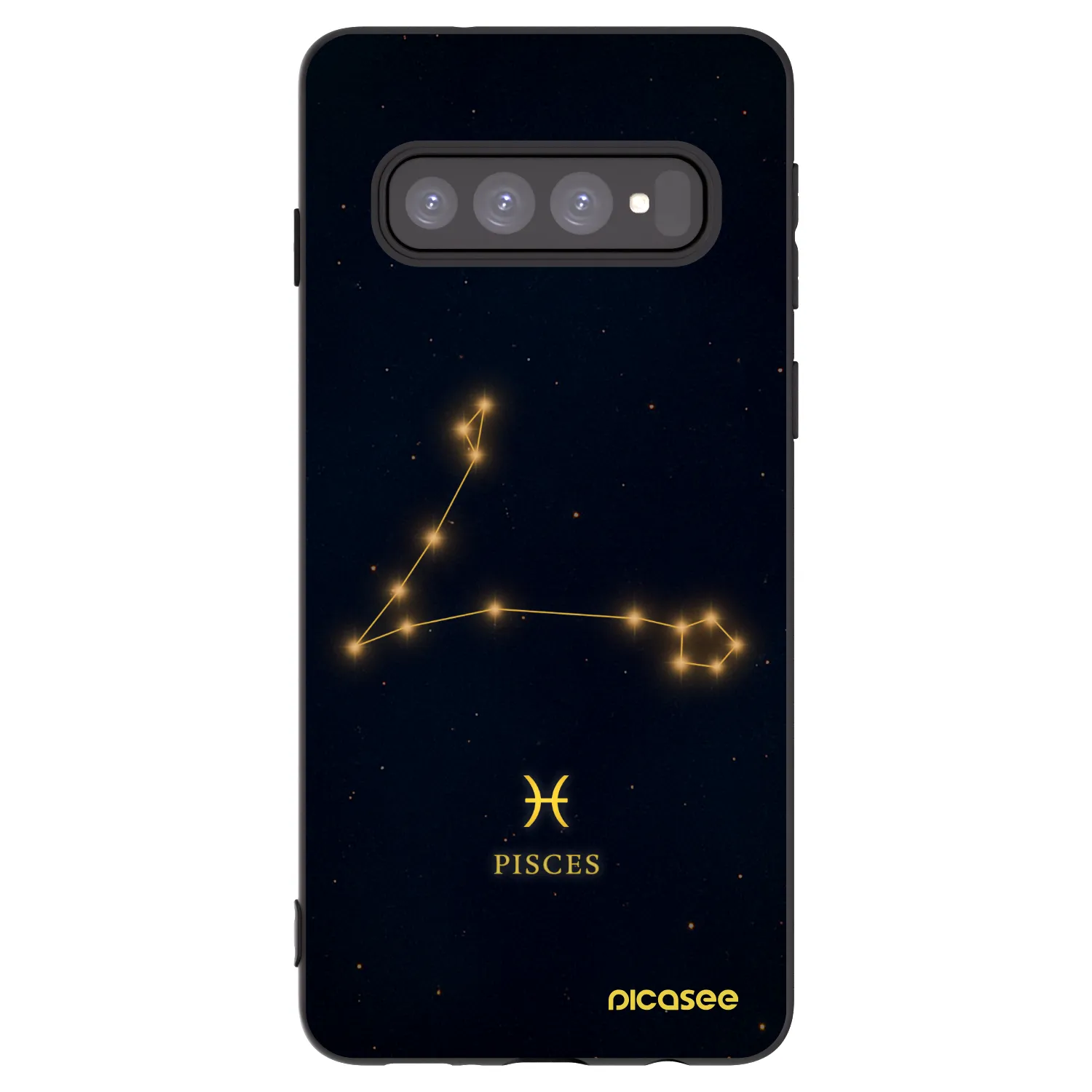 Picasee silikonový černý obal pro Samsung Galaxy S10 G973 - PISCES