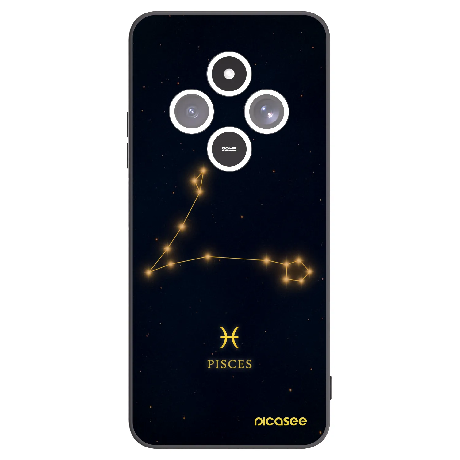 Picasee silikonový černý obal pro Xiaomi Redmi 14C - PISCES