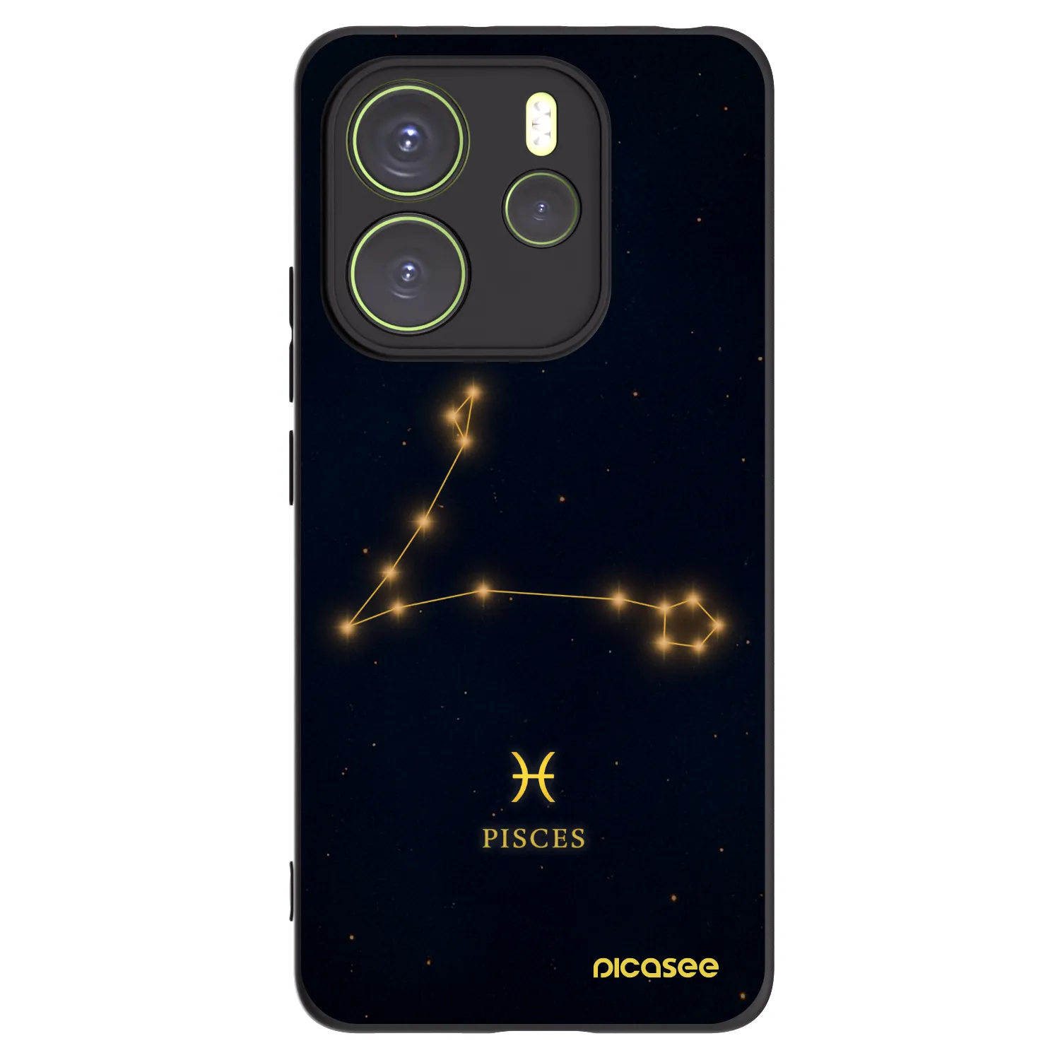 Picasee silikonový černý obal pro Xiaomi Redmi Note 14 4G - PISCES