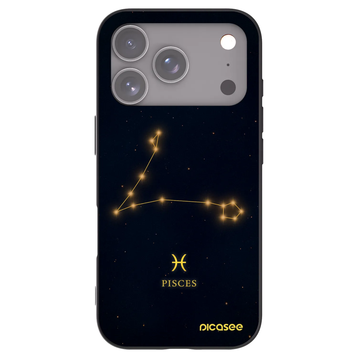 Picasee silikonový černý obal pro Apple iPhone 17 Pro - PISCES