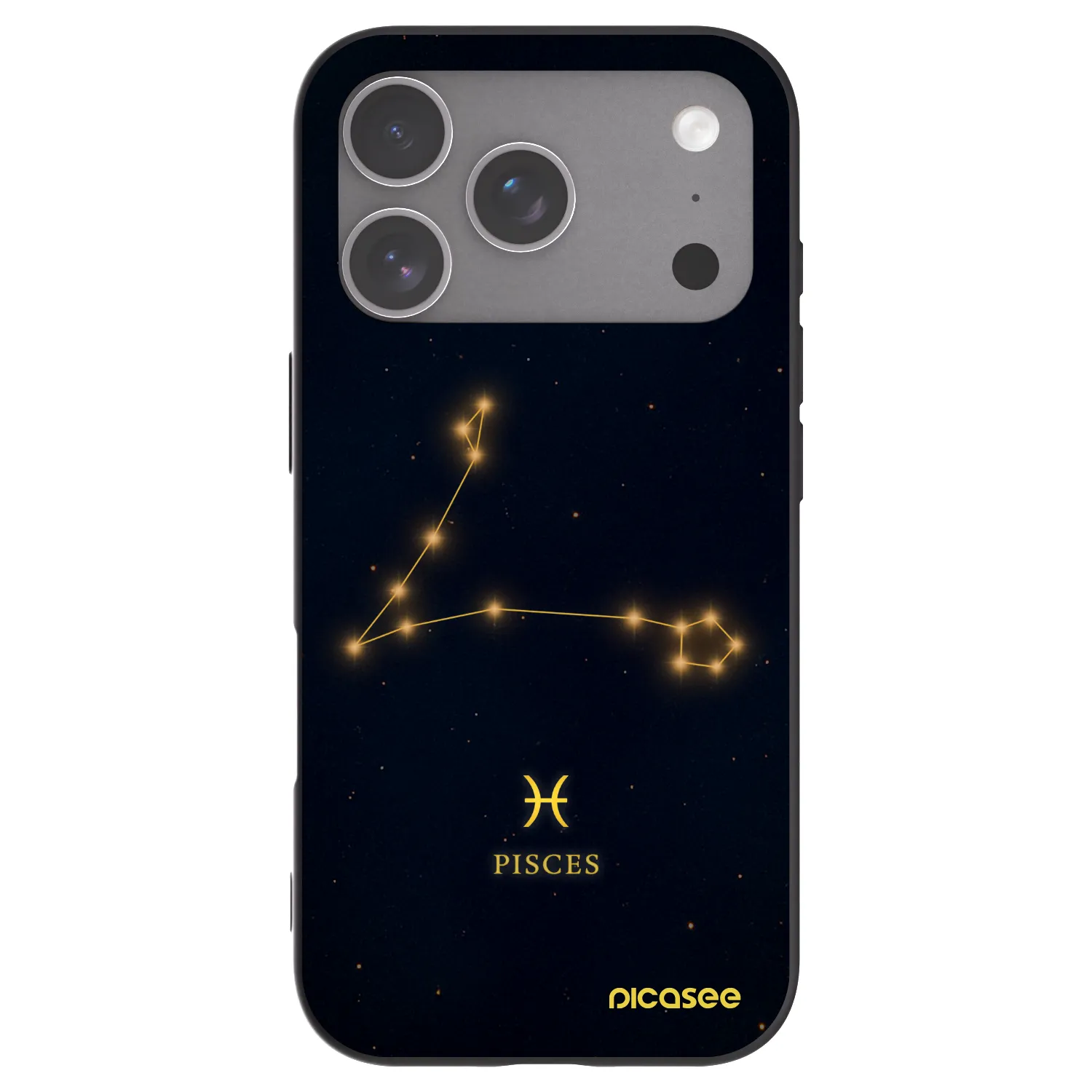 Picasee silikonový černý obal pro Apple iPhone 18 Pro - PISCES