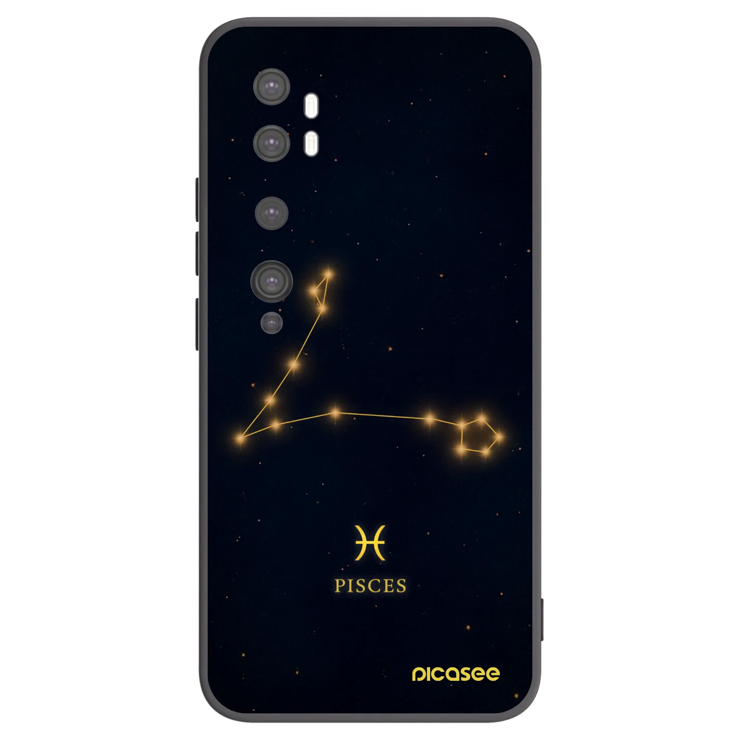 Picasee silikonový černý obal pro Xiaomi Mi Note 10 (Pro) - PISCES
