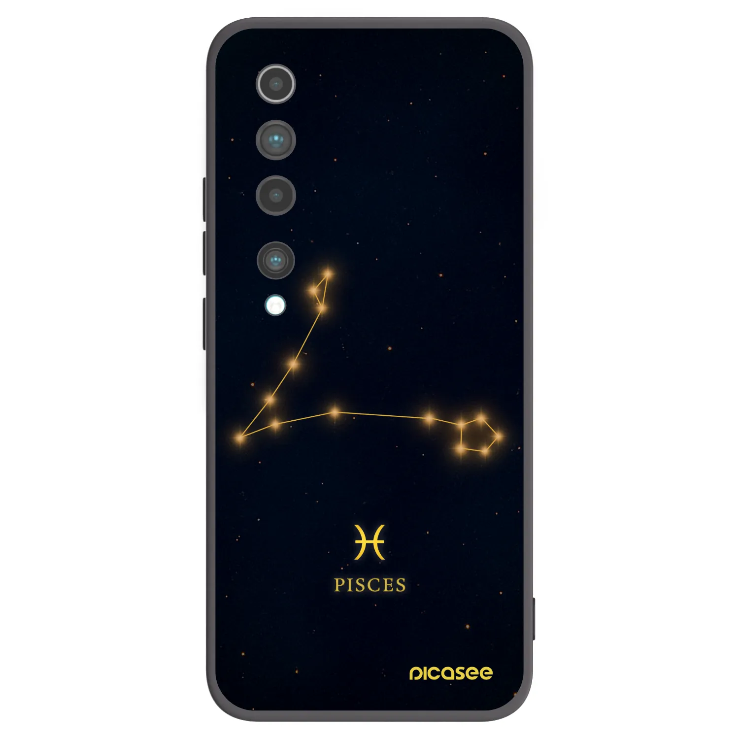 Picasee silikonový černý obal pro Xiaomi Mi 10 - PISCES