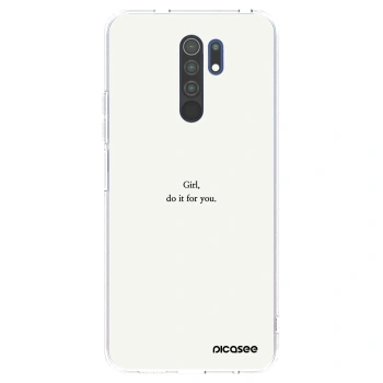 Picasee silikonový průhledný obal pro Xiaomi Redmi 9 - Girl, do it for you