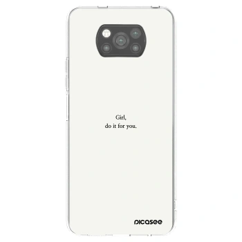Picasee silikonový černý obal pro Xiaomi Poco X3 - Girl, do it for you