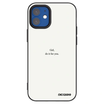 Picasee silikonový černý obal pro Apple iPhone 12 mini - Girl, do it for you