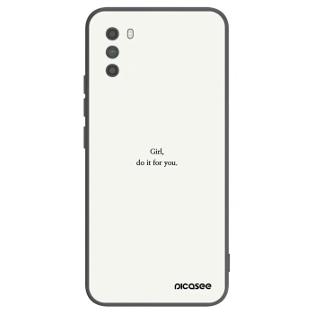 Picasee silikonový černý obal pro Xiaomi Poco M3 - Girl, do it for you