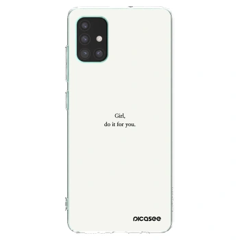 Picasee silikonový průhledný obal pro Samsung Galaxy M51 M515F - Girl, do it for you