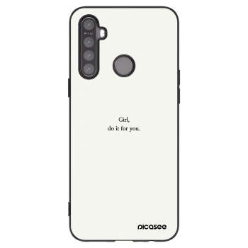 Picasee silikonový černý obal pro Realme 5 - Girl, do it for you