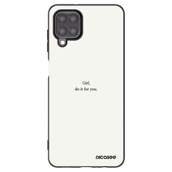 Picasee silikonový černý obal pro Samsung Galaxy A12 A125F - Girl, do it for you