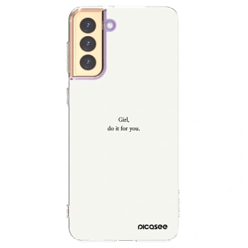 Picasee silikonový průhledný obal pro Samsung Galaxy S21+ 5G G996F - Girl, do it for you