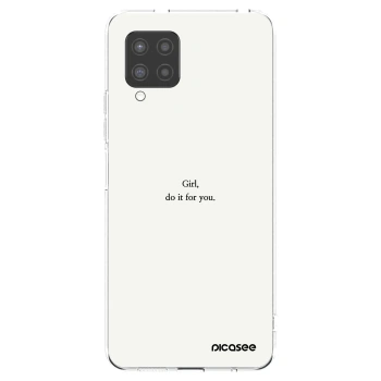 Picasee silikonový průhledný obal pro Samsung Galaxy A42 A426B - Girl, do it for you