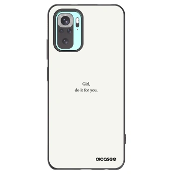 Picasee silikonový černý obal pro Xiaomi Redmi Note 10 Pro - Girl, do it for you
