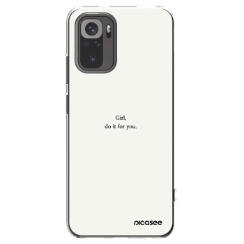 Picasee silikonový průhledný obal pro Xiaomi Redmi Note 10S - Girl, do it for you
